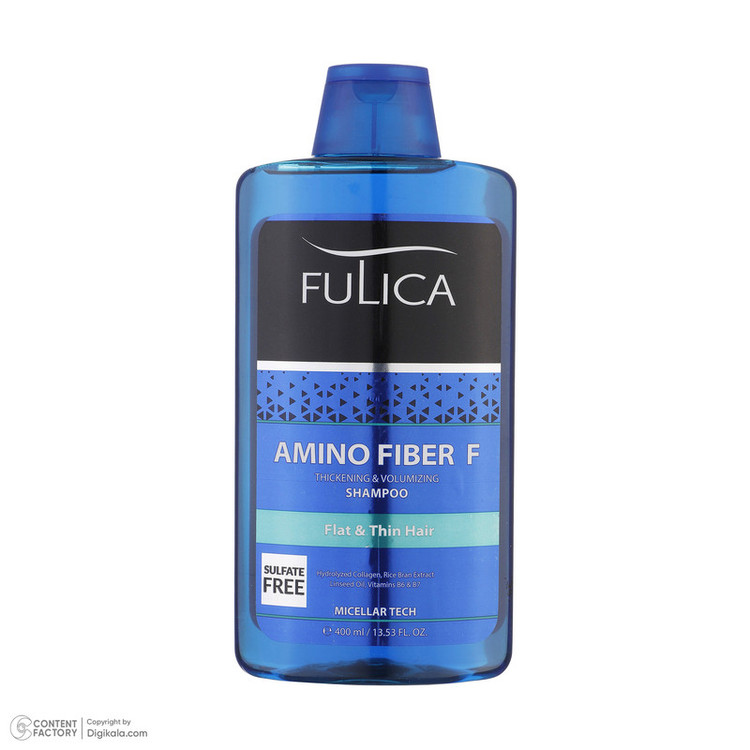 شامپو تقویتکننده مو فولیکا مخصوص موهای کمحجم و نازک، حجم 400 میلیلیتر مدل Amino Fiber، حاوی ویتامینهای B7 و B6، بدون ...