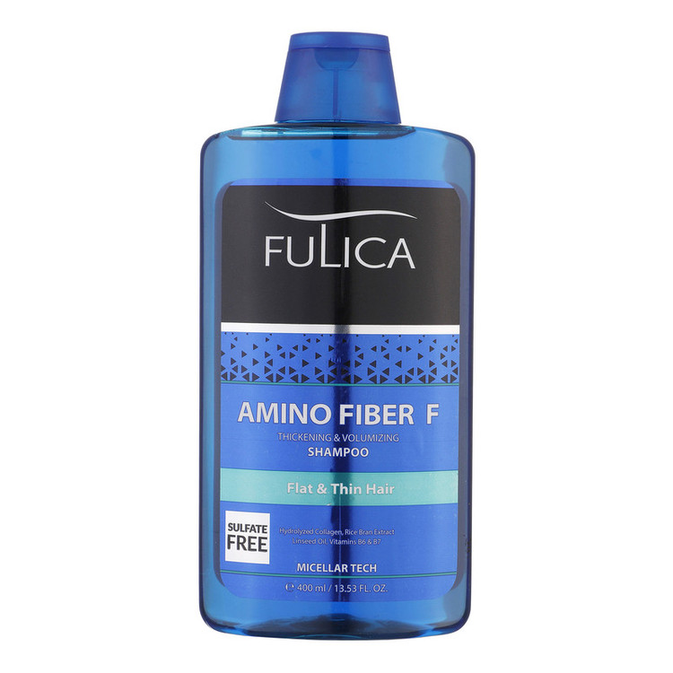شامپو تقویتکننده مو فولیکا مخصوص موهای کمحجم و نازک، حجم 400 میلیلیتر مدل Amino Fiber، حاوی ویتامینهای B7 و B6، بدون ...