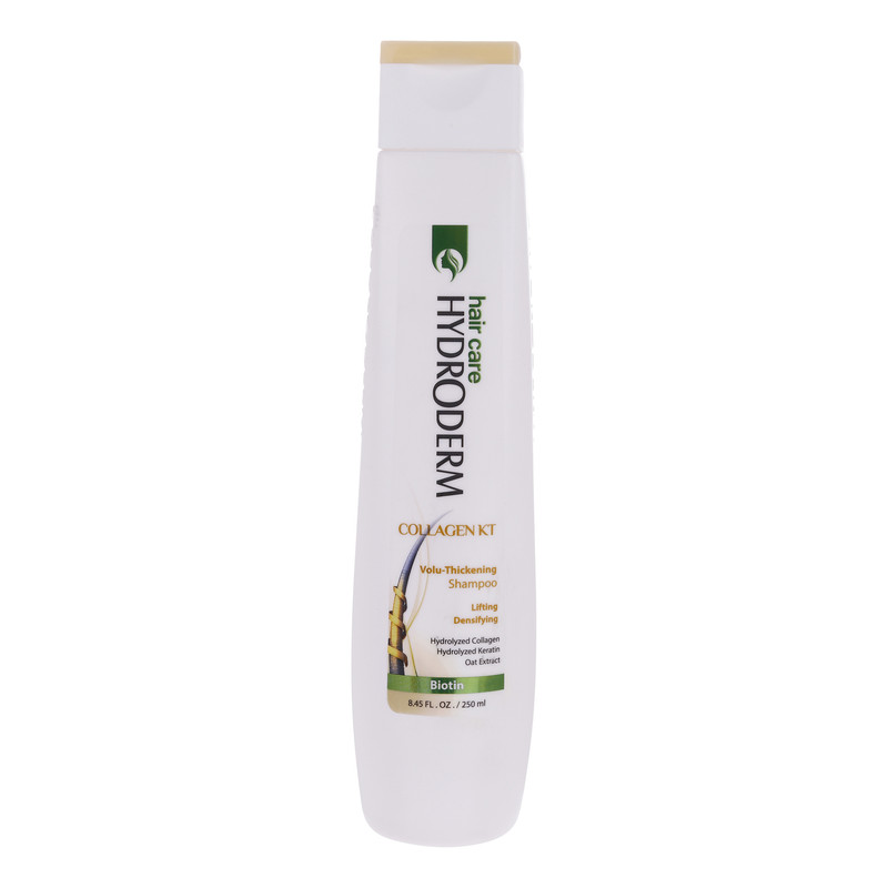 شامپو حجمدهنده و ضخیم کننده مو هیدرودرم مخصوص موهای نازک، حجم 250 میلیلیتر مدل Collagen KT، حاوی کلاژن و کراتین، ضد آ...