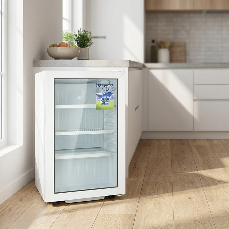 یخچال 5 فوت ایستکول مدل TM-4294-CS، با ارتفاع 80، پهنای 45 و عمق 52 سانتی متر، میزان مصرف انرژی C، دارای 4 طبقه در یخ...