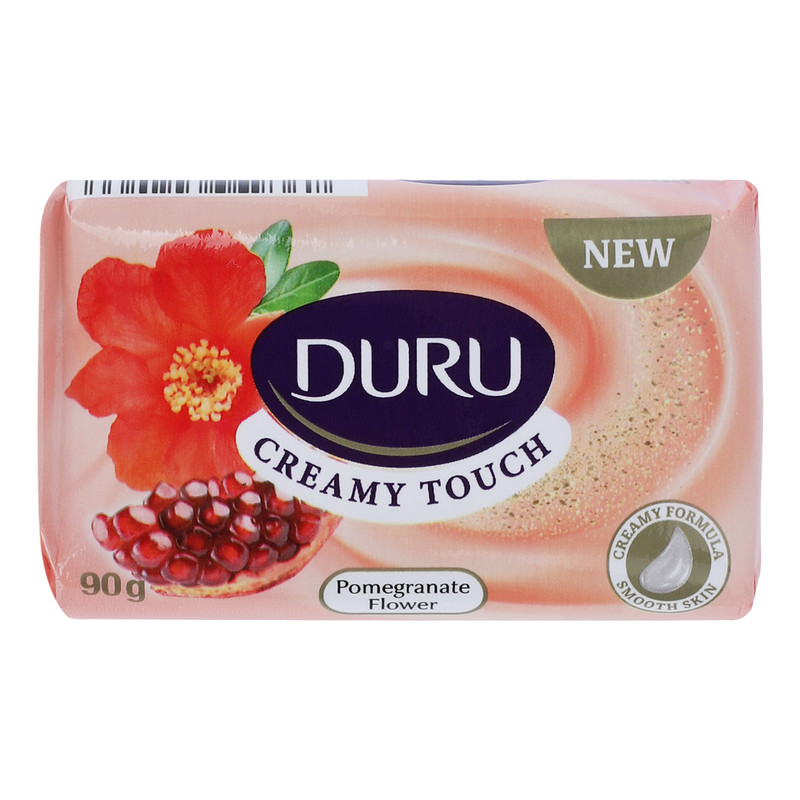 صابون شستشو صورت و بدن دورو حاوی کرم و گلیسیرین مدل Pomegrante Flower وزن 90 گرم، با رایحه تند، مناسب انواع پوست خانم...