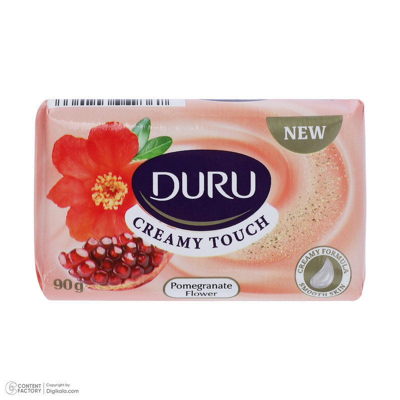 صابون شستشو صورت و بدن دورو حاوی کرم و گلیسیرین مدل Pomegrante Flower وزن 90 گرم، با رایحه تند، مناسب انواع پوست خانم...