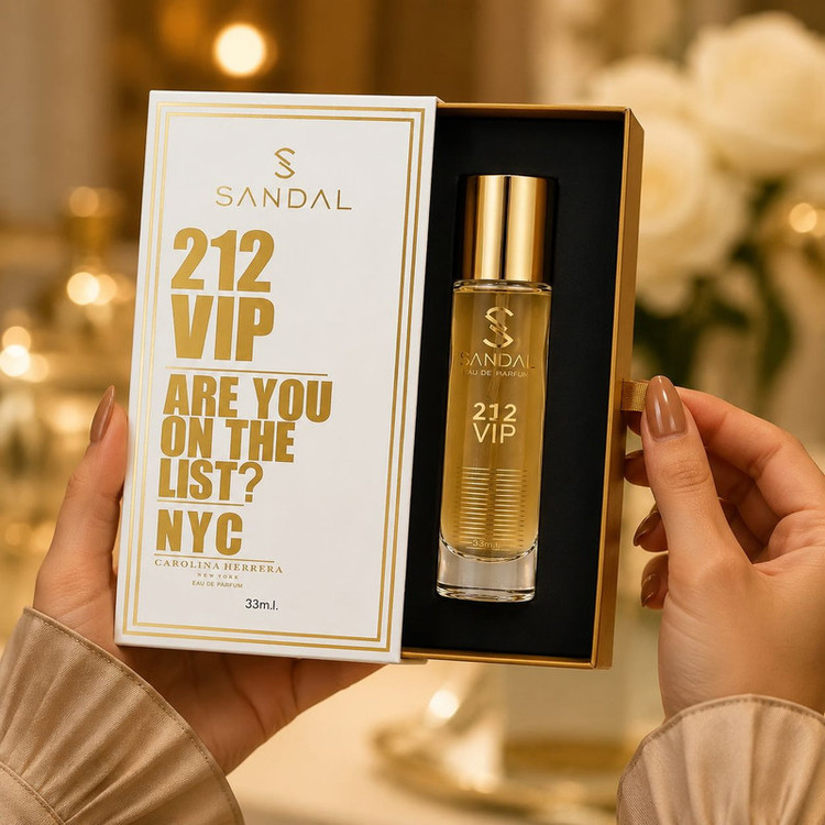 عطر جیبی مردانه صندل مدل 212vip حجم 33 میلی لیتر مدل 1