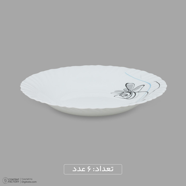 سرویس غذاخوری اوپال 25 پارچه 6 نفره گلدن اوپال مدل فلور