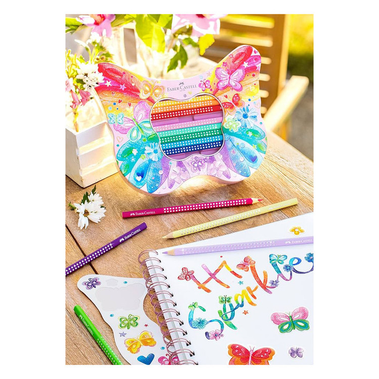 مداد رنگی 20 رنگ فابر کاستل مدل Butterfly Pastel