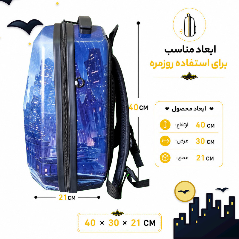 کوله پشتی مدرسه مارینوکس مارول مدل Batman