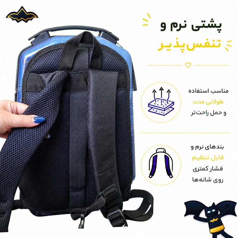 کوله پشتی مدرسه مارینوکس مارول مدل Batman