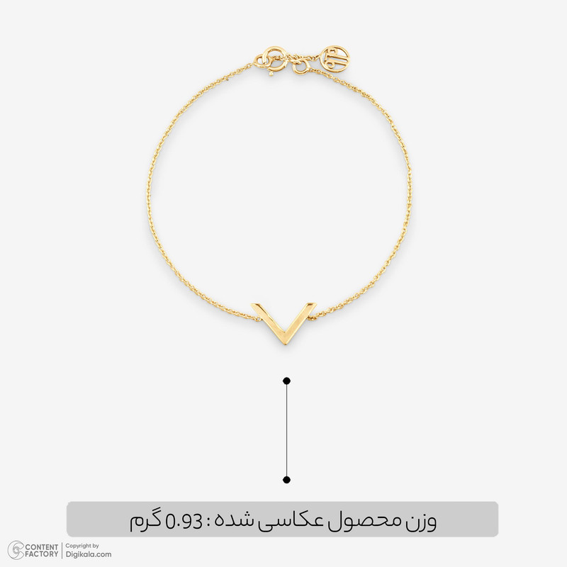 دستبند زنجیری طلا 18 عیار زنانه پرسته مدل WBC194