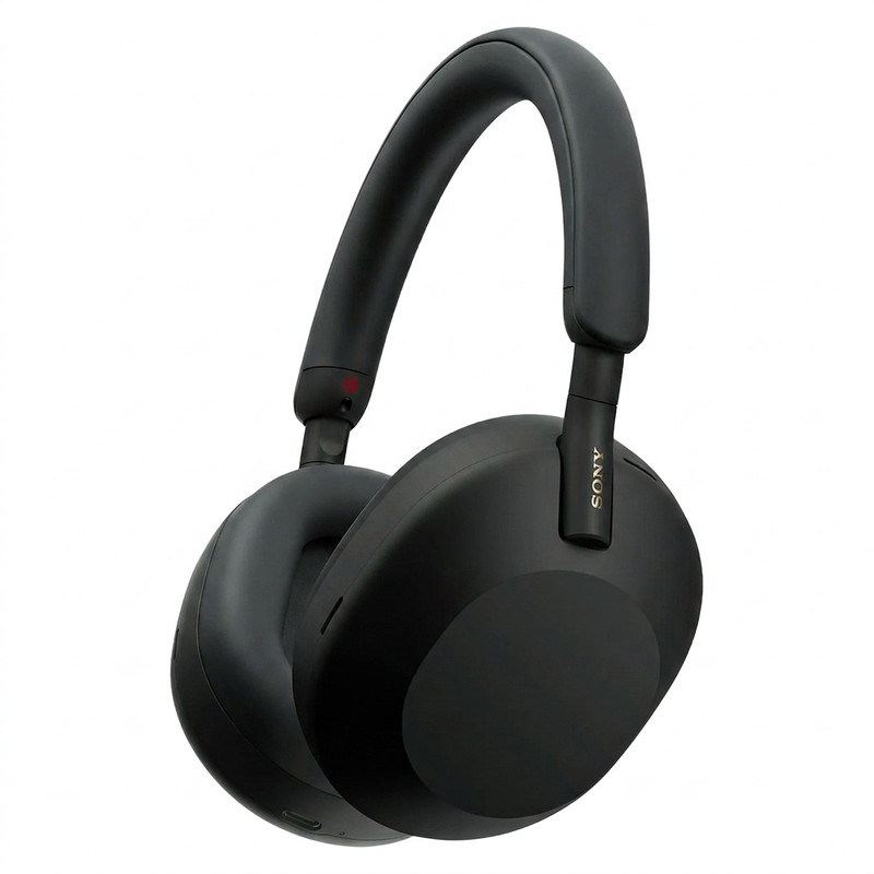هدفون بیسیم سونی مدل WH-1000XM5 با نویز کنسلینگ فعال ANC، درگاه شارژ USB Type-C، دارای 4 میکروفون با فناوری Beamformi...