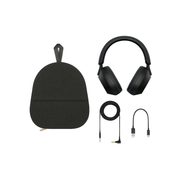 هدفون بیسیم سونی مدل WH-1000XM5 با نویز کنسلینگ فعال ANC، درگاه شارژ USB Type-C، دارای 4 میکروفون با فناوری Beamformi...