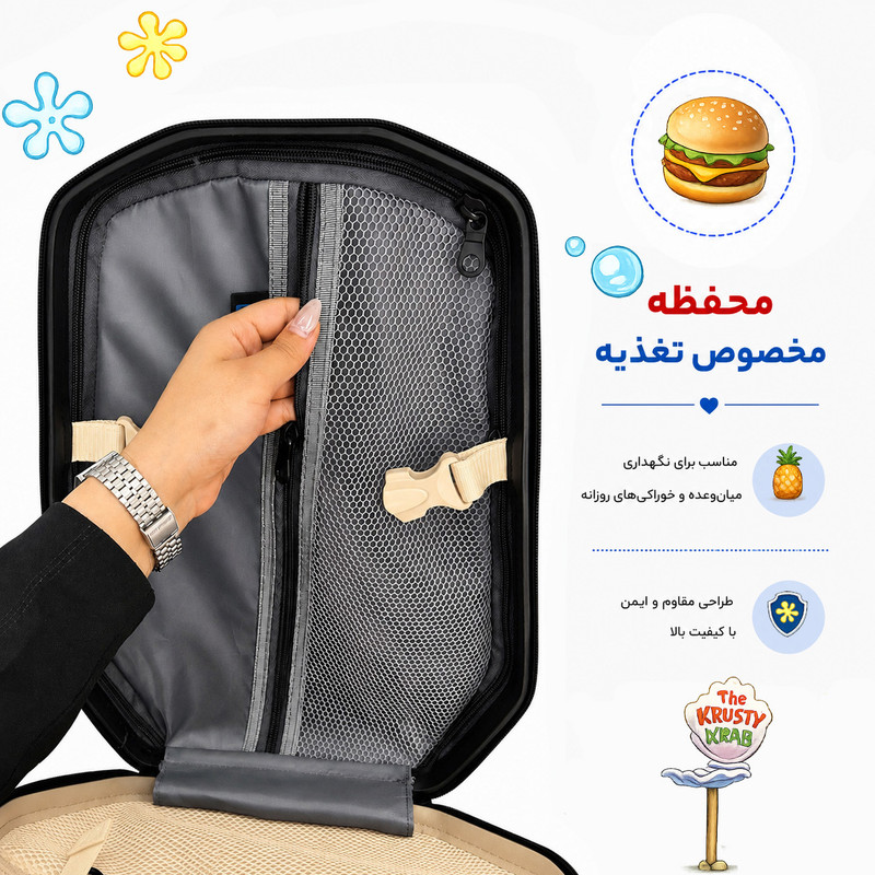 کوله پشتی مدرسه مارینوکس مارول مدل Sponge Bob