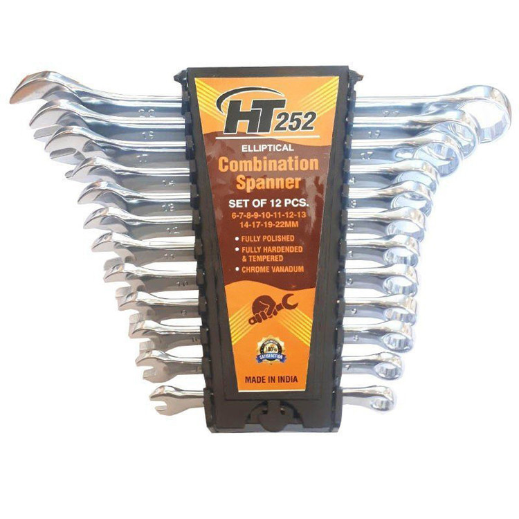 مجموعه 12 عددی آچار یکسر تخت یکسر رینگی اچ تی مدل HT0-252