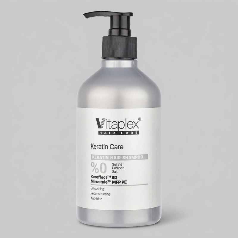 شامپو مو ویتاپلکس مدل KC01 مناسب موهای کراتین شده، نرمکننده، لطافتبخش، تقویتکننده، ترمیمکننده، ضد وز، براقکننده، حجم ...
