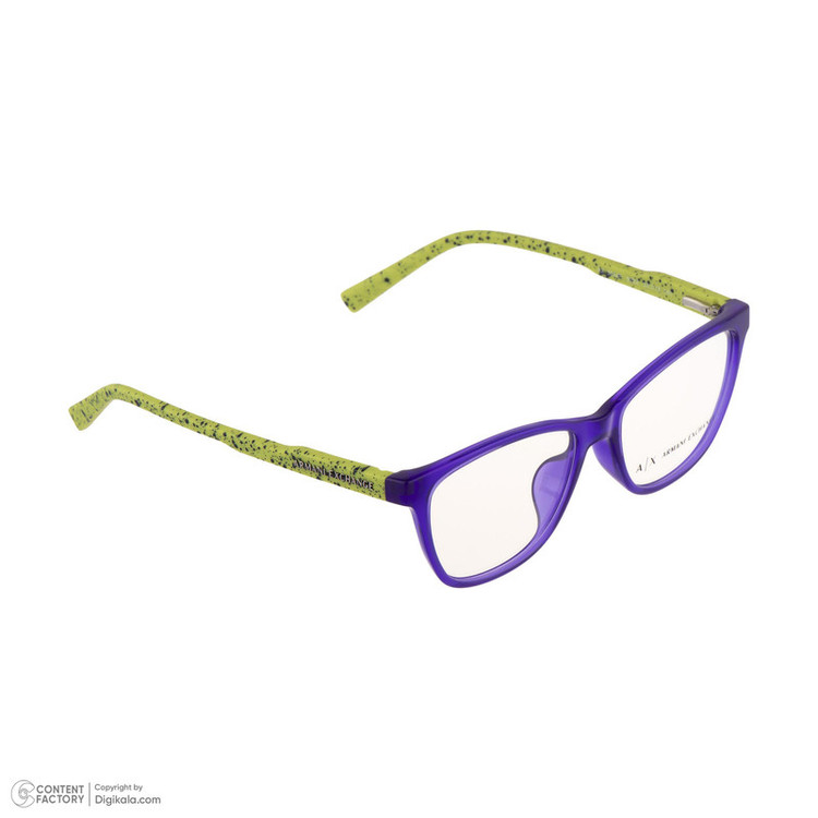 فریم عینک طبی ویفرر Wayfarer زنانه آرمانی اکسچنج مدل 0AX3044F-8222 مناسب برای صورت بیضی، قلب و گرد