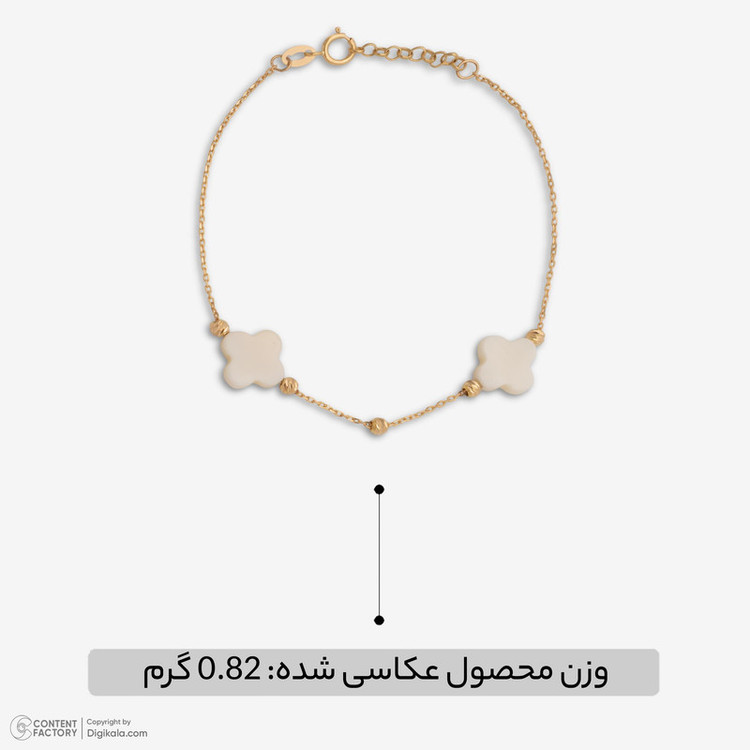 دستبند زنجیری طلا 18 عیار زنانه حافا گلد مدل br008