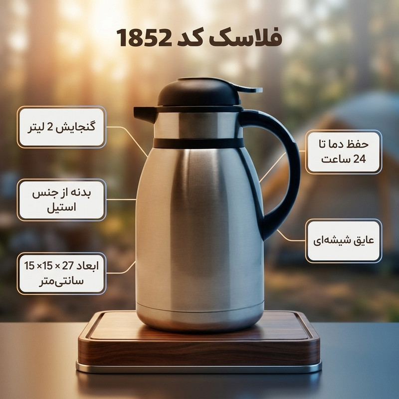 فلاسک کد 1852 ظرفیت 2 لیتر
