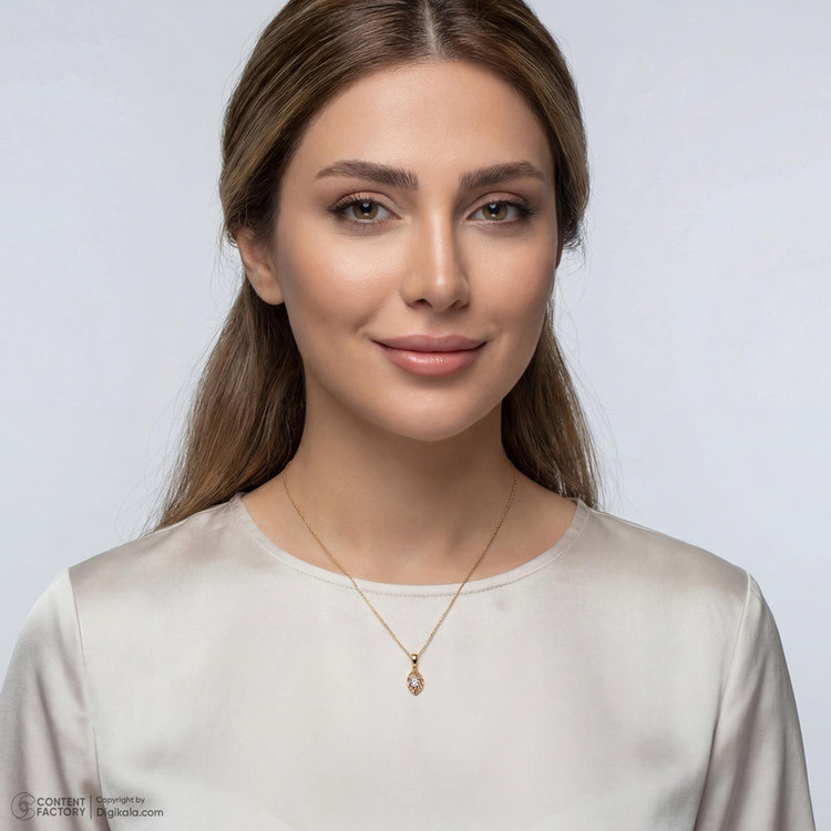 آویز گردنبند طلا 18 عیار زنانه میو گلد طرح برگ کد DG-N105