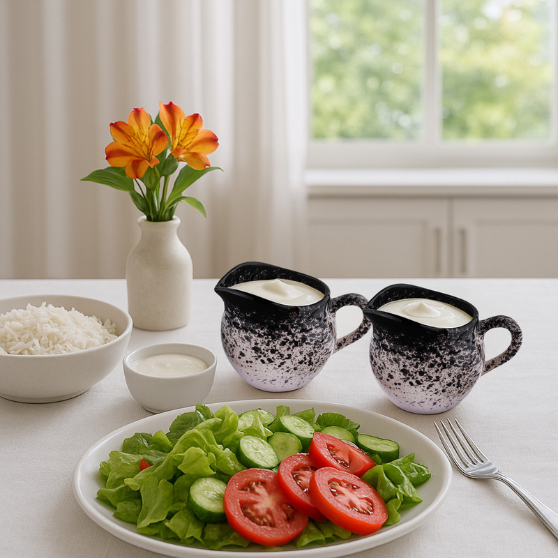 سس خوری سرامیکی بومی مدل ماربل مجموعه 2 عددی مدل 1