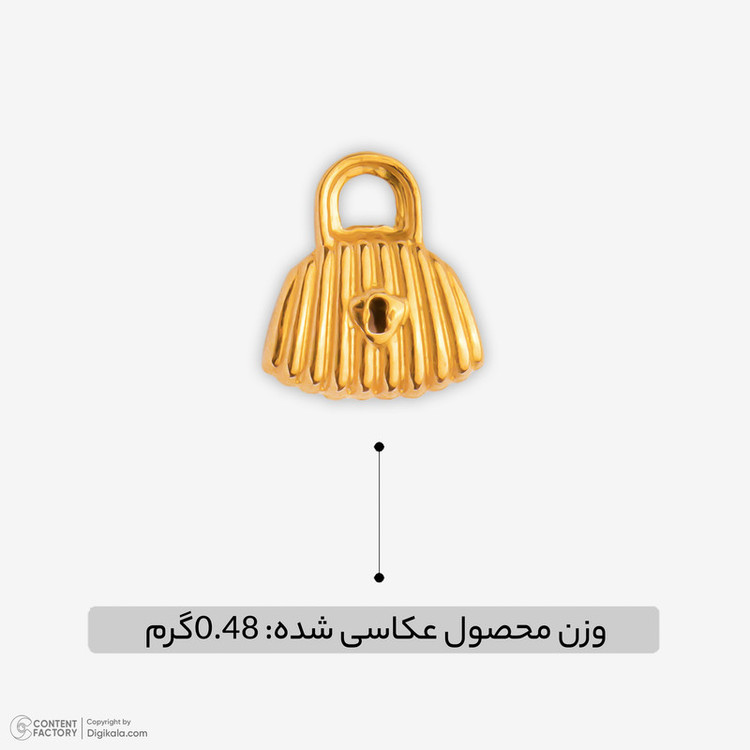 آویز گردنبند طلا 18 عیار زنانه میو گلد طرح قفل کد DG-N111
