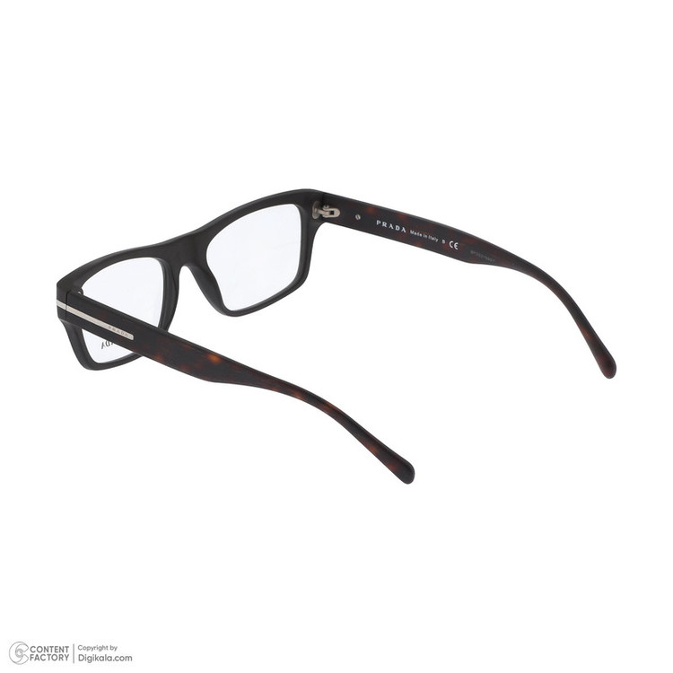 فریم عینک طبی ویفرر Wayfarer مردانه پرادا مدل 0PR 18RV-TV61O1 مناسب برای صورت مستطیل، مربع، مثلث، لوزی، گرد، قلب، بیضی