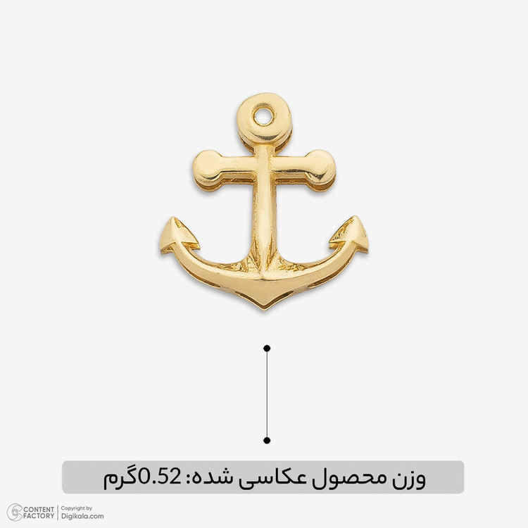 آویز گردنبند طلا 18 عیار زنانه مایا ماهک طرح لنگر کد MM2329