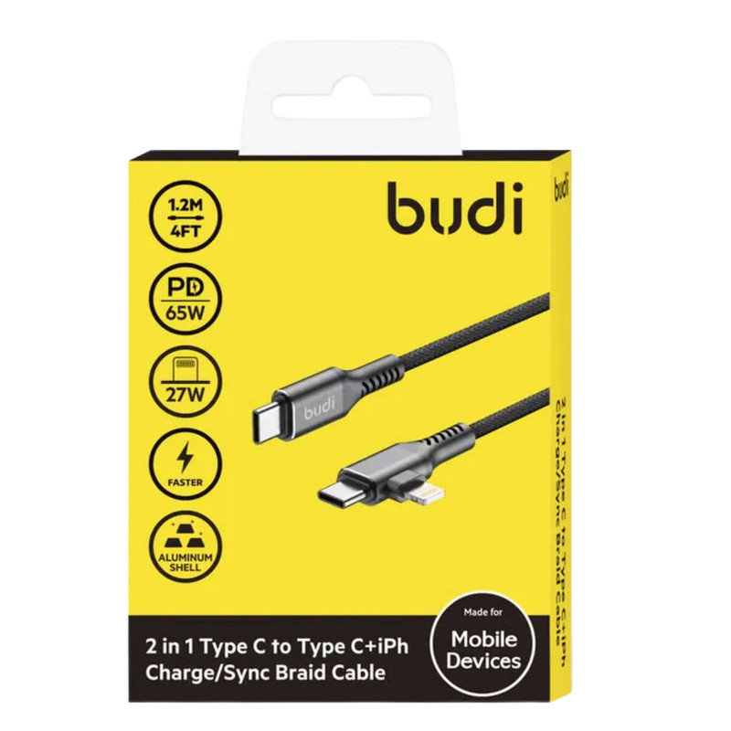 کابل تبدیل USB-C به USB-Cلایتنینگ بودی مدل DC253TTL12B طول 1.2 متر