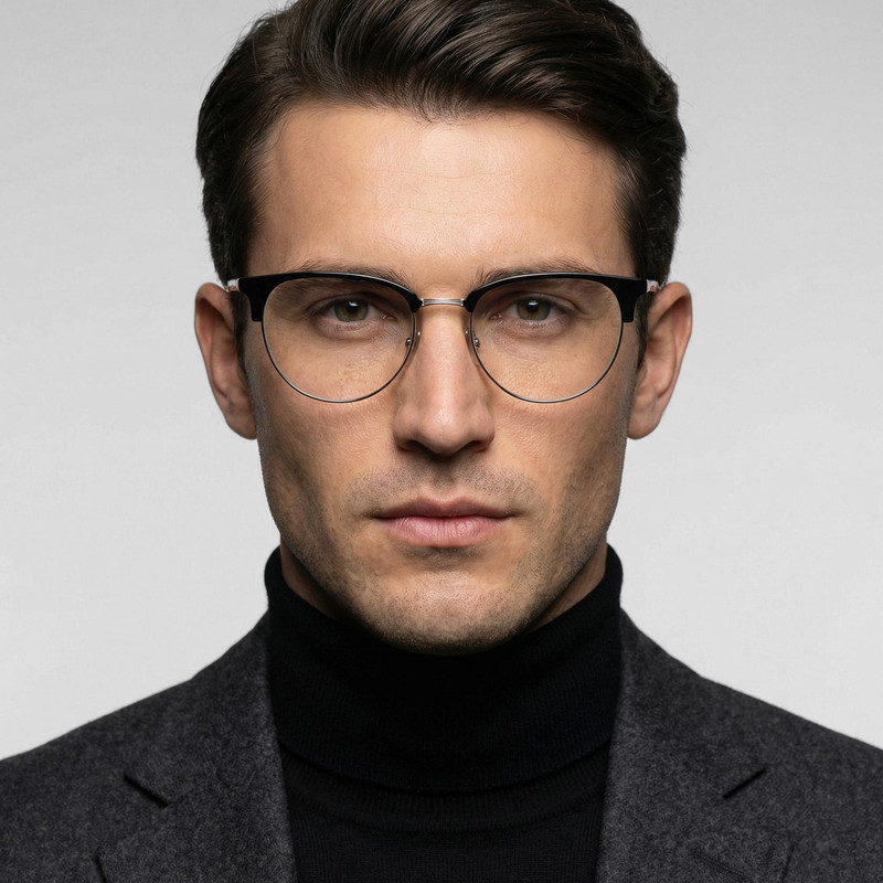فریم عینک طبی کلاب مستر Clubmaster ری بن مدل 0RX6396-2932 مناسب برای صورت گرد، لوزی و مربع