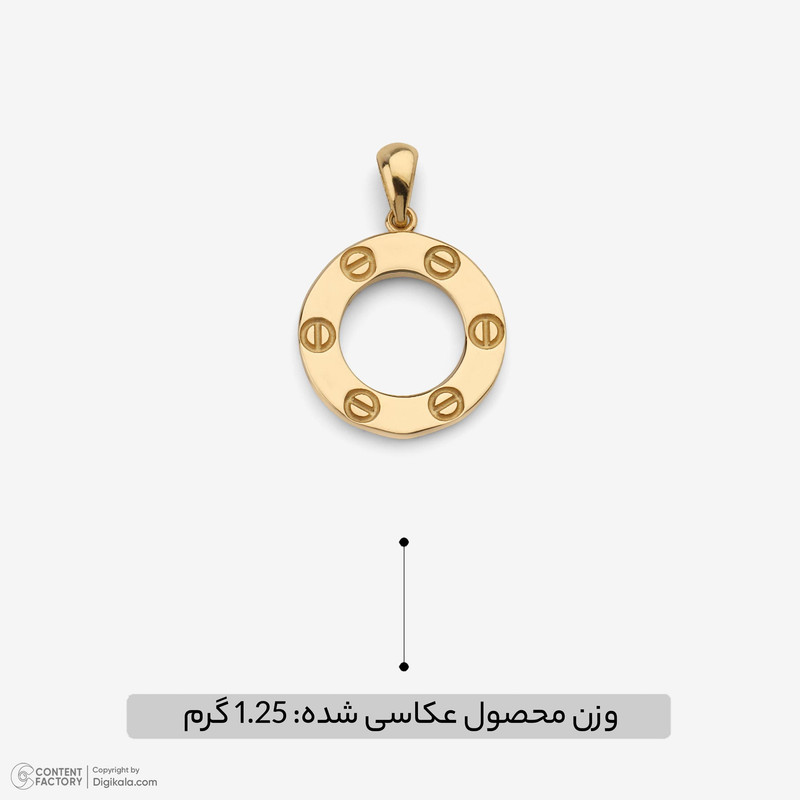 آویز گردنبند طلا 18 عیار زنانه میو گلد طرح کارتیه کد N1742
