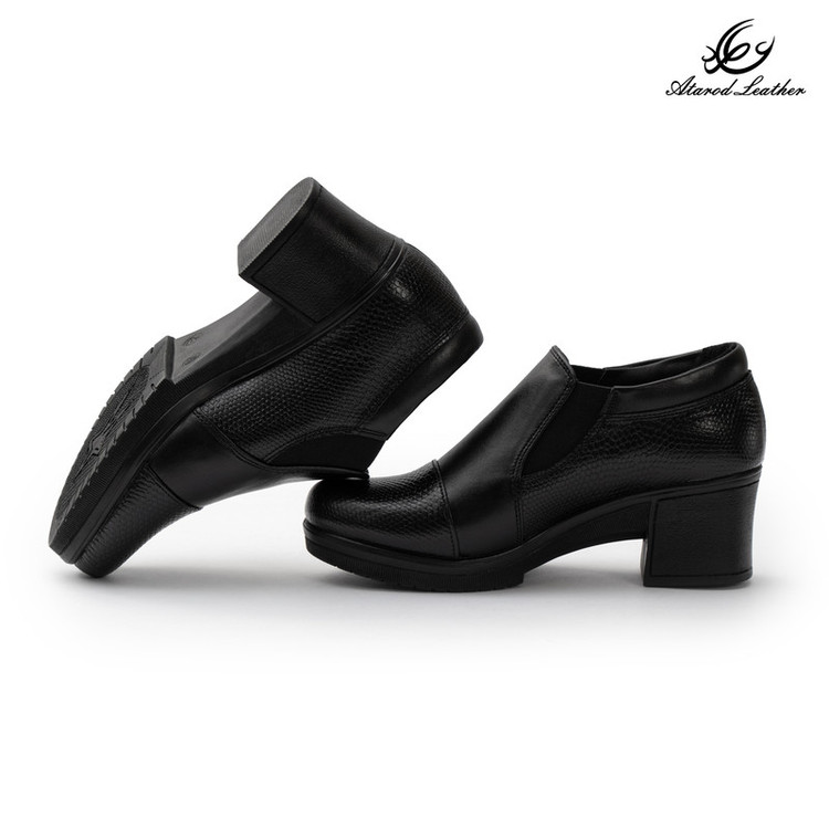 کفش پاشنهدار زنانه چرم عطارد مدل چرم طبیعی کد SH370
