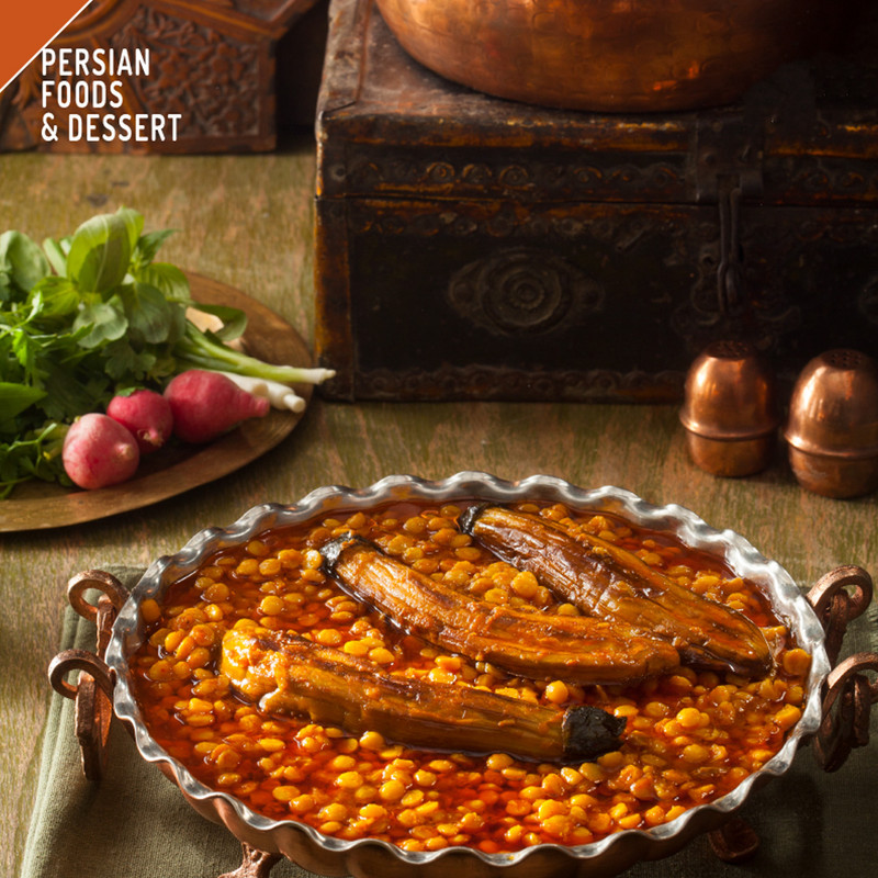 کنسرو خورش قیمه بادمجان بدون گوشت گیلانی - 460 گرم