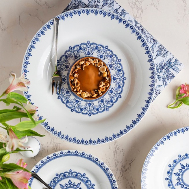 سرویس غذاخوری چینی 35 پارچه زرین ایران مدل بخارا شهرزاد