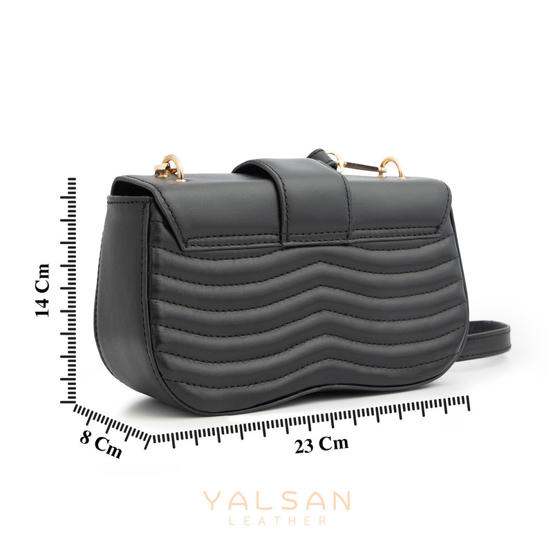 کیف دوشی زنانه چرم یلسان مدل آرچید کد 100-01-GN