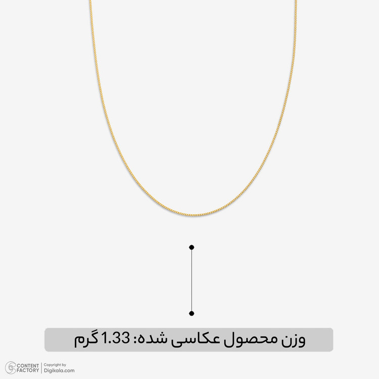 گردنبند طلای 18 عیار زنانه با زنجیر طرح کارتیه حافا گلد مدل Zcartiertxxs