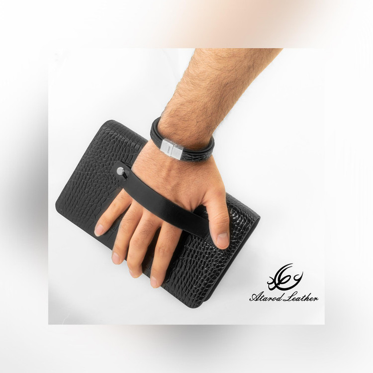 کیف پاسپورتی مردانه چرم عطارد مدل چرم طبیعی کد K47