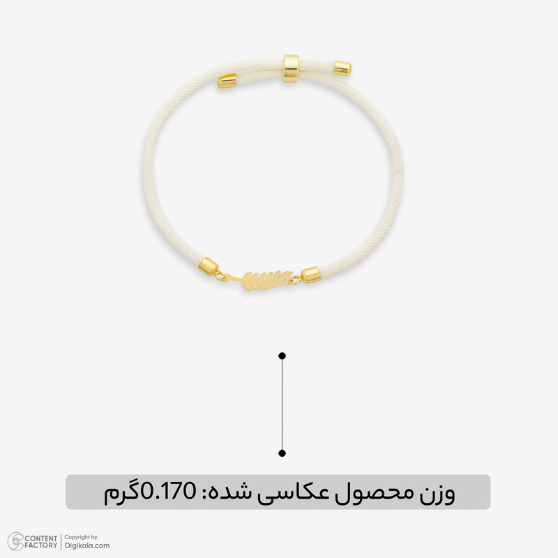 دستبند طلا 18 عیار زنانه با بند بافت زرنیک گلد مدل گندم کد 1003