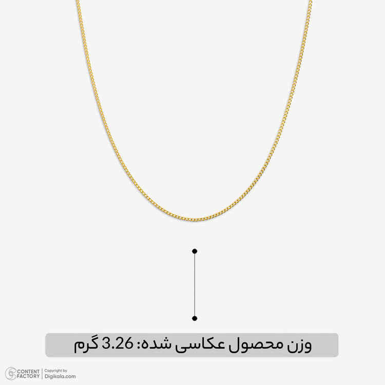 گردنبند طلا کم اجرت 18 عیار زنانه با زنجیر طرح کارتیه حافا گلد مدل Zcartiertxs مدل 1