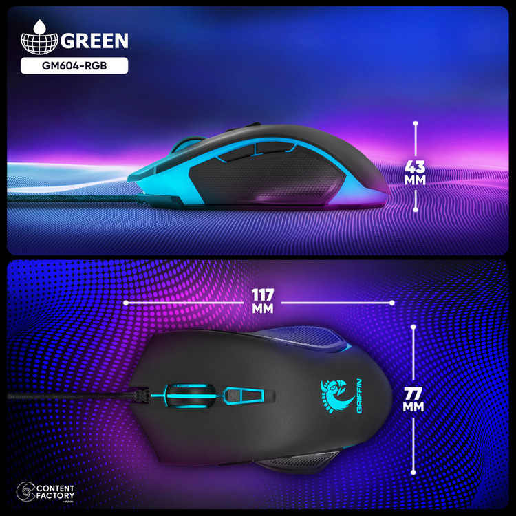 ماوس مخصوص بازی گرین مدل GM604-RGB