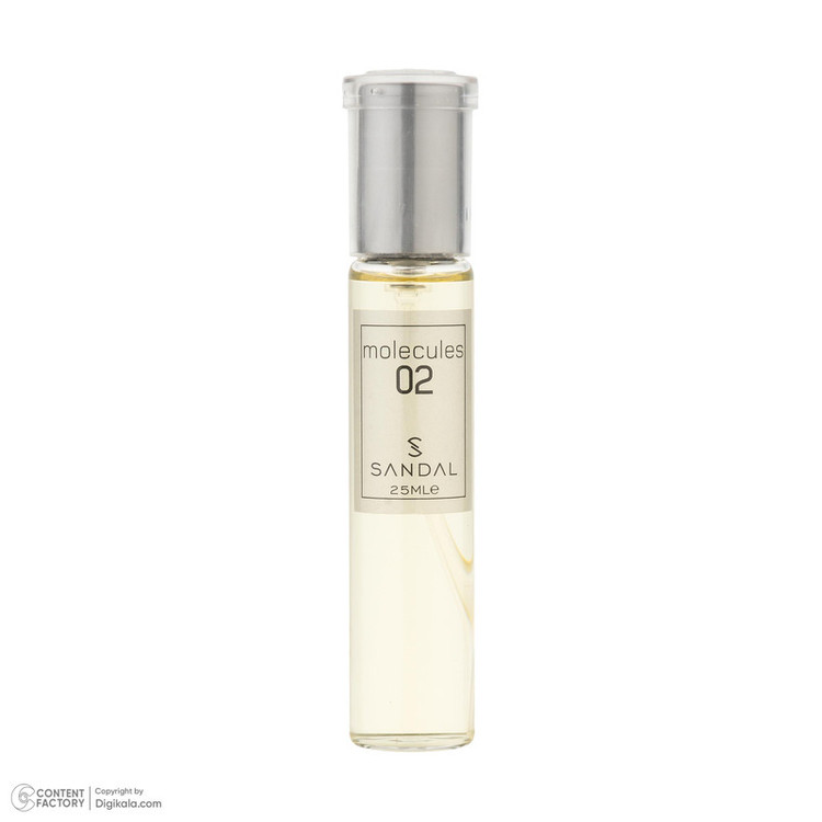 عطر جیبی مردانه صندل مدل مولکول با رایحه معتدل حجم 25 میلیلیتر