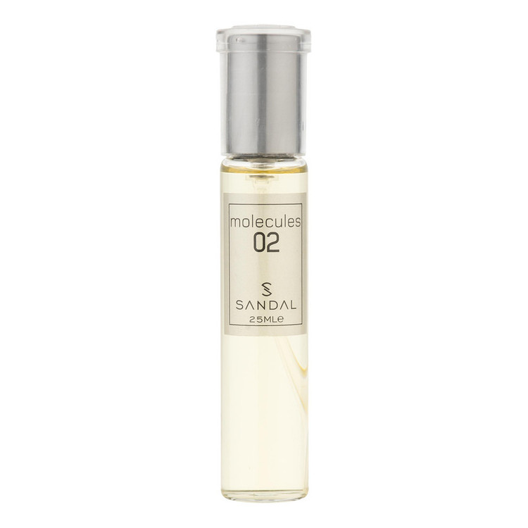 عطر جیبی مردانه صندل مدل مولکول با رایحه معتدل حجم 25 میلیلیتر
