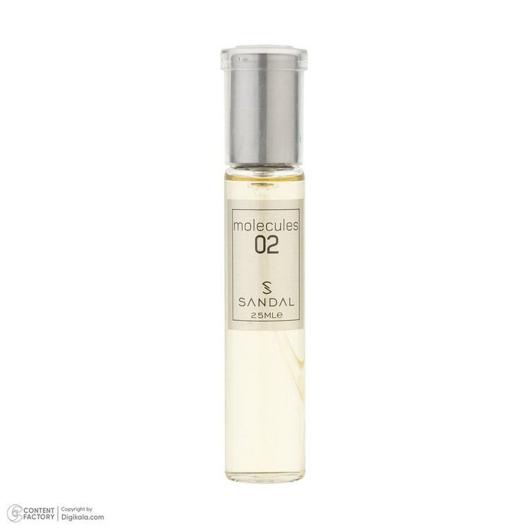 عطر جیبی مردانه صندل مدل مولکول با رایحه معتدل حجم 25 میلیلیتر