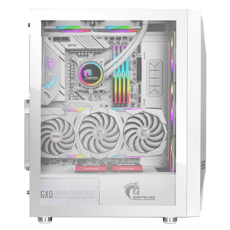 کیس کامپیوتر گیمینگ گرین مدل GRIFFIN G3 Plus White