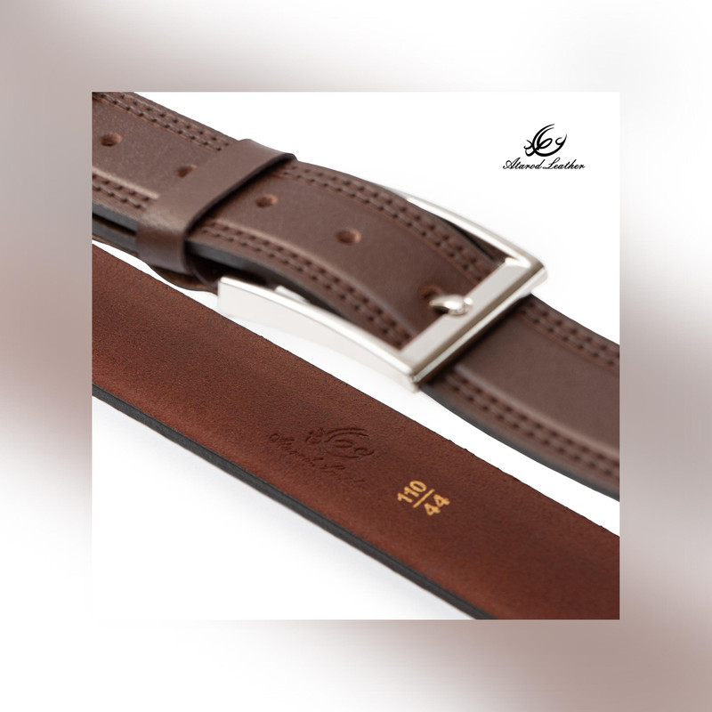 کمربند مردانه چرم عطارد مدل چرم طبیعی کد B75