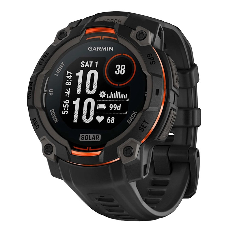 ساعت هوشمند 45 میلیمتری گارمین مدل Instinct 3 Solar با بند سیلیکونی