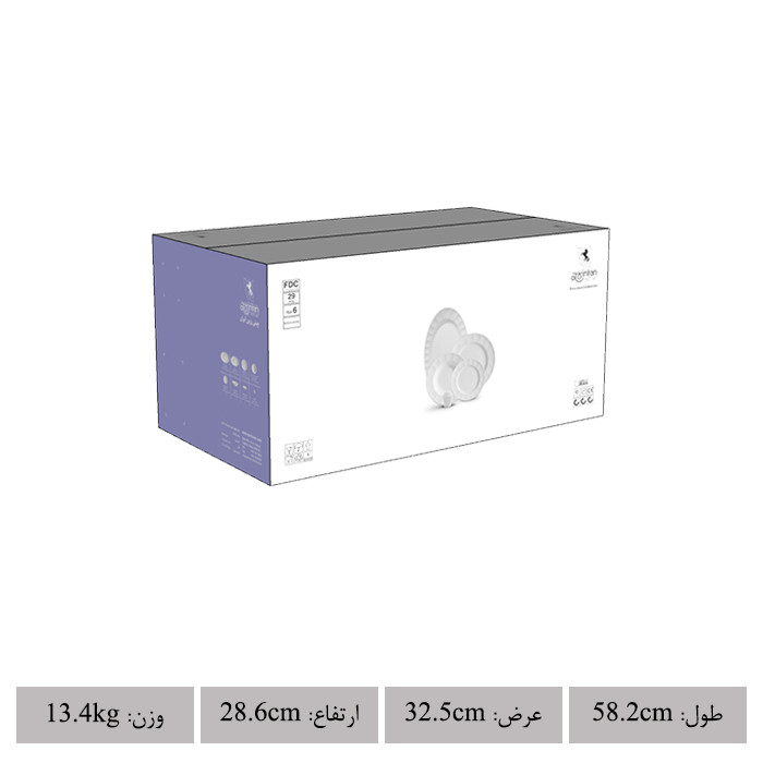 سرویس غذاخوری 29 پارچه چینی زرین ایران سری نئوکلاسیک مدل فرانسیس درجه عالی