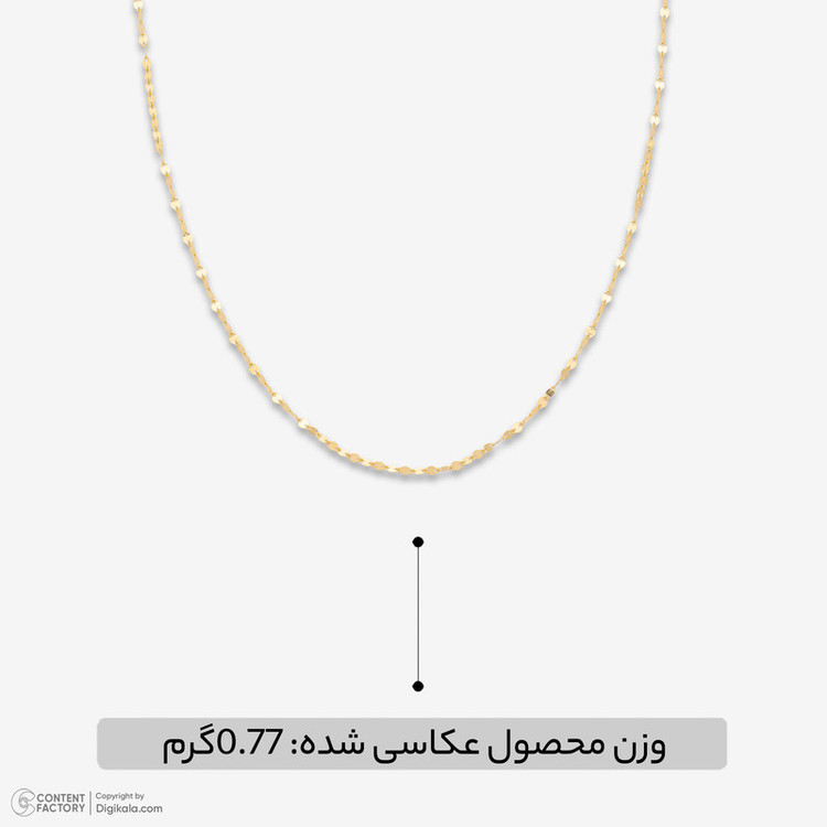 زنجیر پولکی طلا 18 عیار زنانه حافا گلد مدل R233