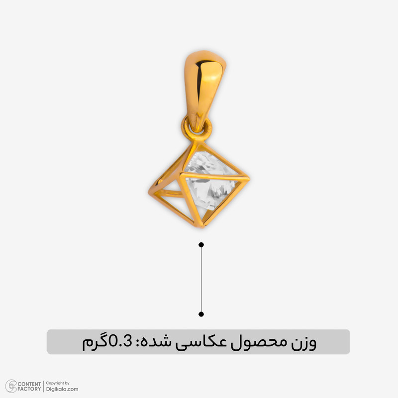 آویز گردنبند طلا 18 عیار زنانه میو گلد طرح جعبه کد DG-N101
