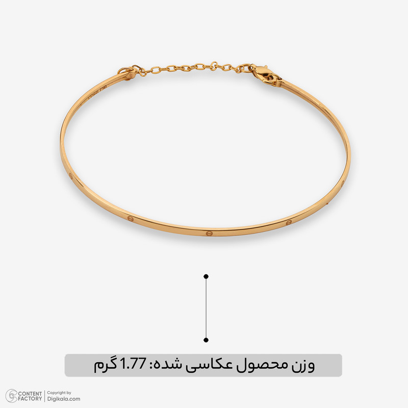 دستبند النگویی طلا 18 عیار زنانه حافا گلد مدل کارتیه لاو