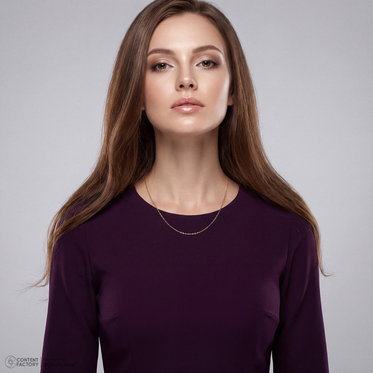 زنجیر حلقهای فلامینگو طلا 18 عیار زنانه حافا گلد مدل R237