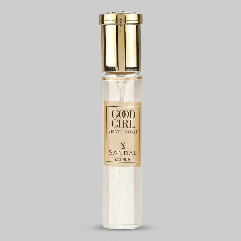 عطر جیبی زنانه صندل مدل Good girl Velvet Fatale با رایحه شیرین حجم 25 میلیلیتر