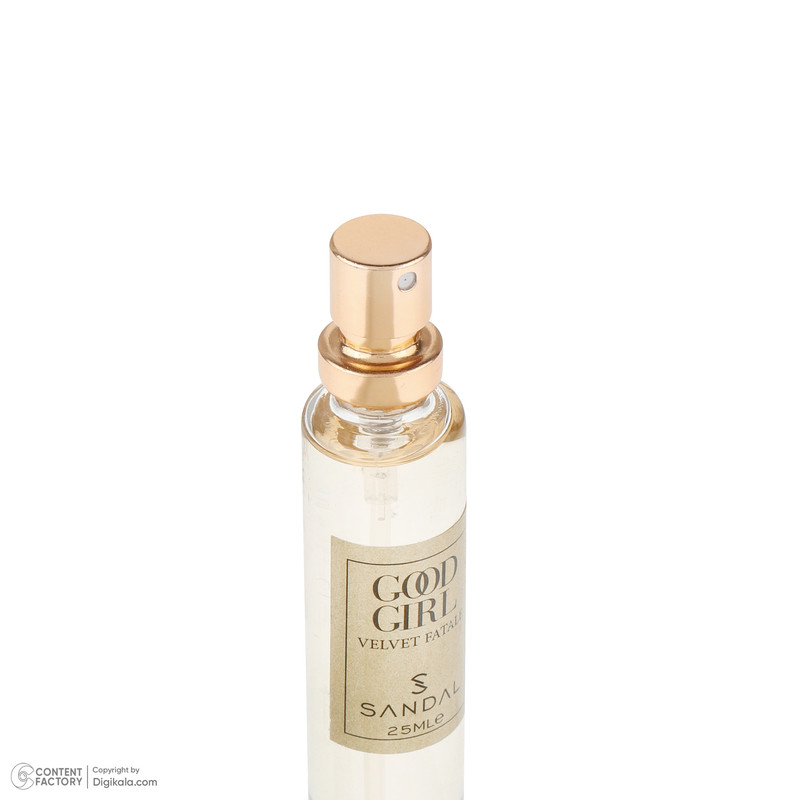 عطر جیبی زنانه صندل مدل Good girl Velvet Fatale با رایحه شیرین حجم 25 میلیلیتر